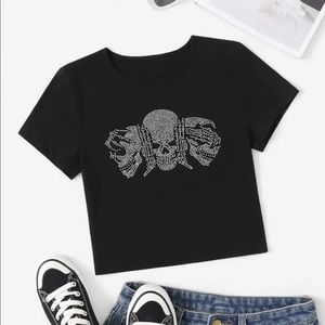 Skeleton rhinestone Shirt